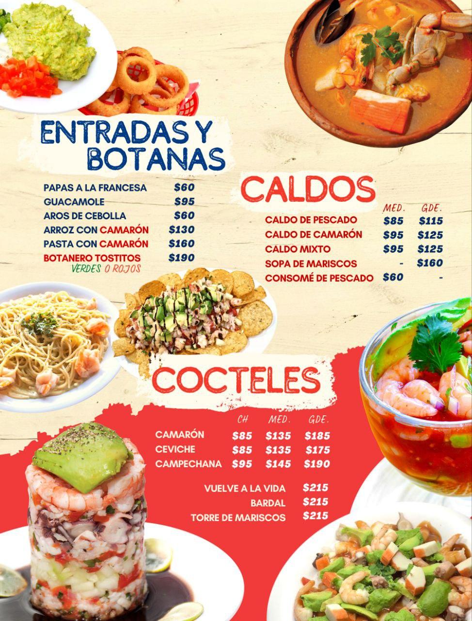 Entradas y Botanas / Caldos / Cocteles