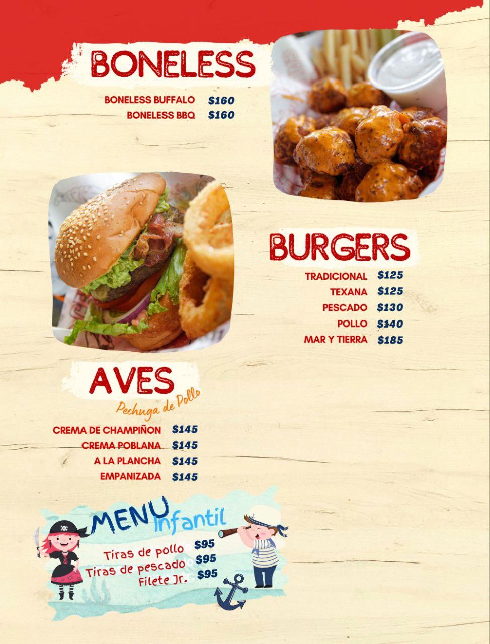 Boneless / Burgers / Pollo / Infantil